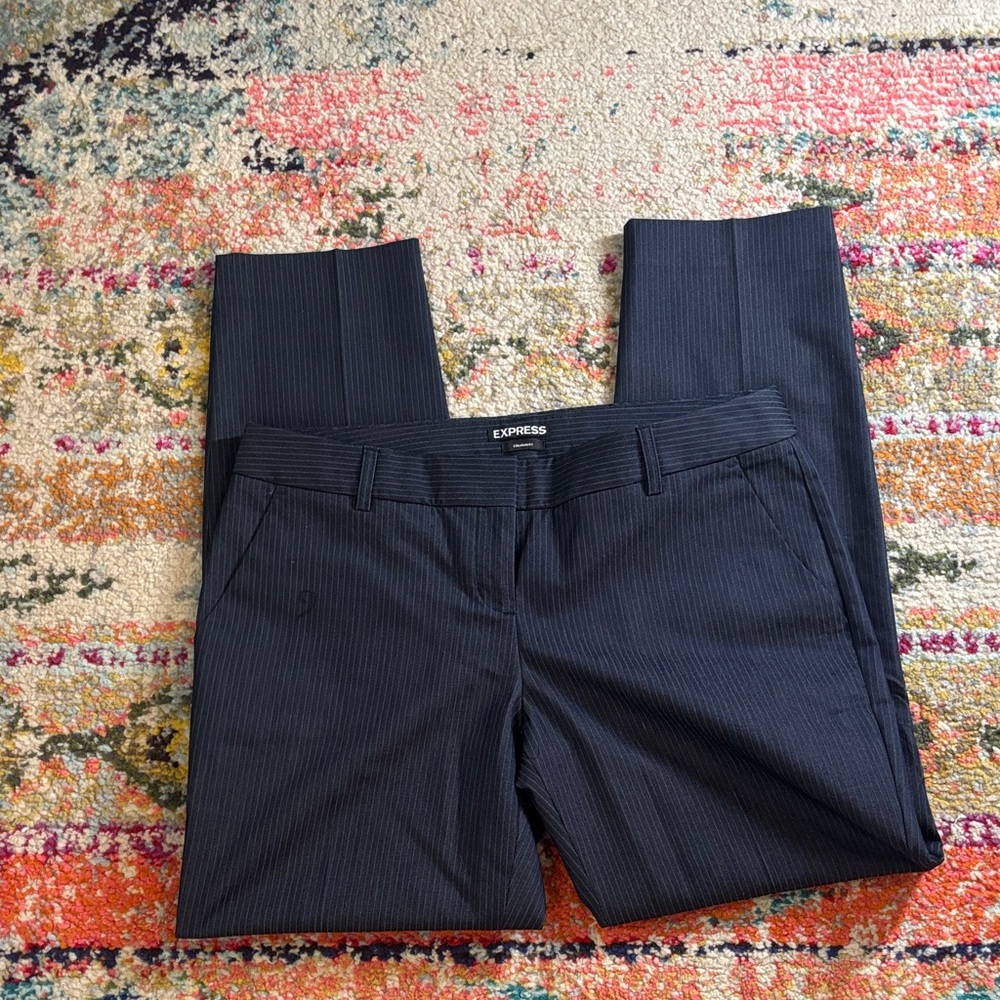Express Charcoal Pinstripe Trousers